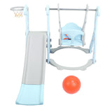 Climber & Swing Set with Slide, Indoor/Outdoor Play Slide-Swing Combo for Kids