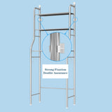 2-3 Tier Over-The-Toilet Freestanding Metal Storage Shelf with Paper Holder & Hooks – Space-Saving Bathroom Tower