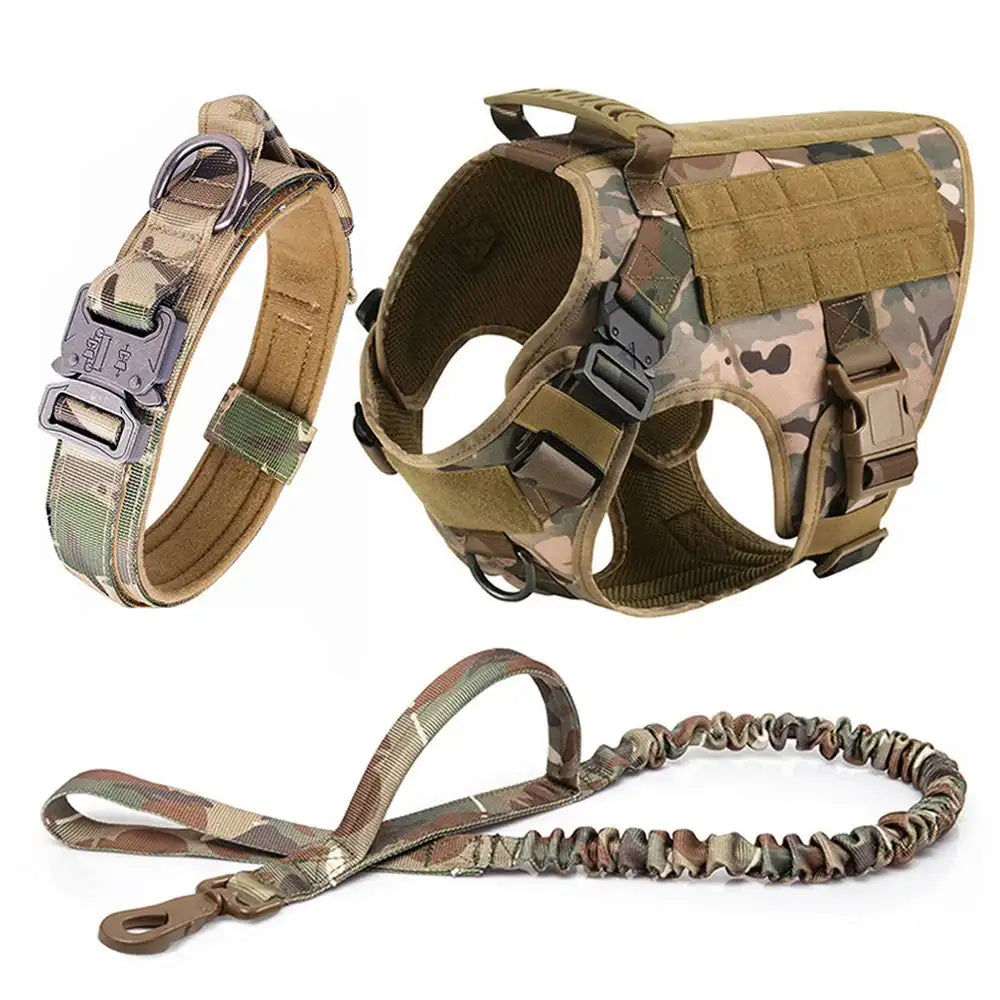 Large Dog Harness & Leash Set – Training & Walking Vest with Collar for German Shepherd, Malinois & Medium/Large Dogs