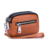 Women’s Genuine Leather Short Wallet – Large-Capacity Cowhide Purse, Female Clutch Handbag & Coin Holder