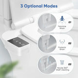 Bidet Attachment Self‑Cleaning Nozzle Dual‑Nozzle Non‑Electric Toilet Seat Add‑On