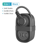 ORICO Power Strip – Multi-Tap Socket Extension Cord with AC Outlets, USB Ports & Type-C PD Fast Charging, Electrical Network Filter