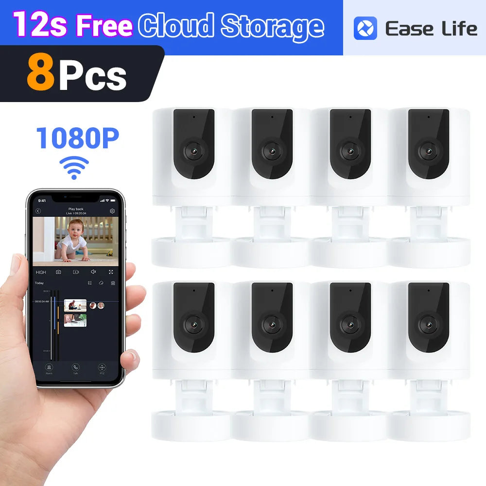 Smart Indoor Pet Security Camera – Foldable Baby & Pet Camera with Phone App for Real-Time Home Monitoring