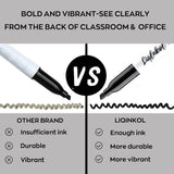 Dry Erase Markers Bulk – Black Chisel Tip Whiteboard Pens, Low-Odor Ink (144-Pack)