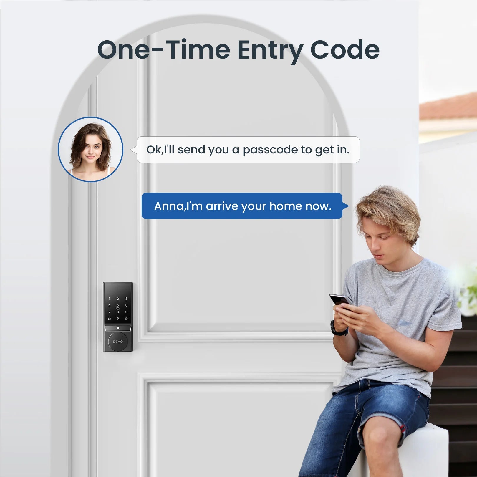 Smart Door Lock with Doorbell – Keyless Bluetooth Deadbolt, Auto Lock, APP Control for Secure Front Door Access 🔒📱