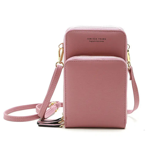 Dollver Crossbody Leather Purse – Large Capacity Wallet Shoulder Bag with Adjustable Strap, Phone Bag & Zipper Pocket