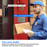 JOOAN 2K WiFi Smart Video Doorbell – Battery-Powered Intelligent Camera Doorbell with Security Intercom & Smart Home Integration
