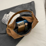 Women’s Vintage Suede Crescent Hobo Bag – Luxury Designer Shoulder Purse, Casual Crossbody Handbag & Retro Clutch