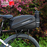 ThinkRider Hard Shell Bicycle Hunch Bag – 14L Large-Capacity Anti-Splash Rear Storage with Rain Cover for Cycling