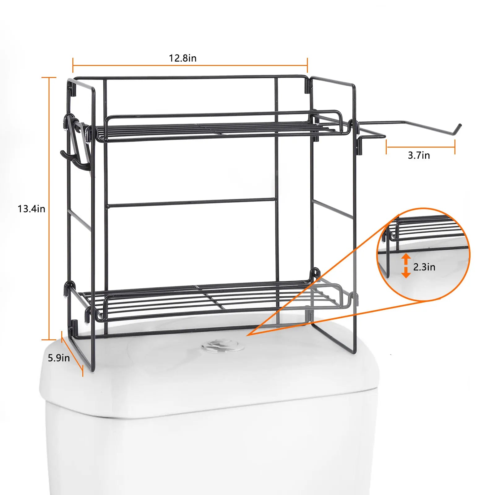 2-Tier Stackable Stainless Steel Storage Rack – Space-Saving Organizer for Bathroom & Kitchen