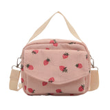 Women’s Corduroy Cartoon Shoulder Bag – Large-Capacity Trendy Crossbody Handbag