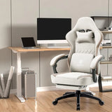 Dowinx Ergonomic Gaming Chair – Breathable Fabric Computer Chair with Pocket Spring Cushion & Gel Pad, Beige
