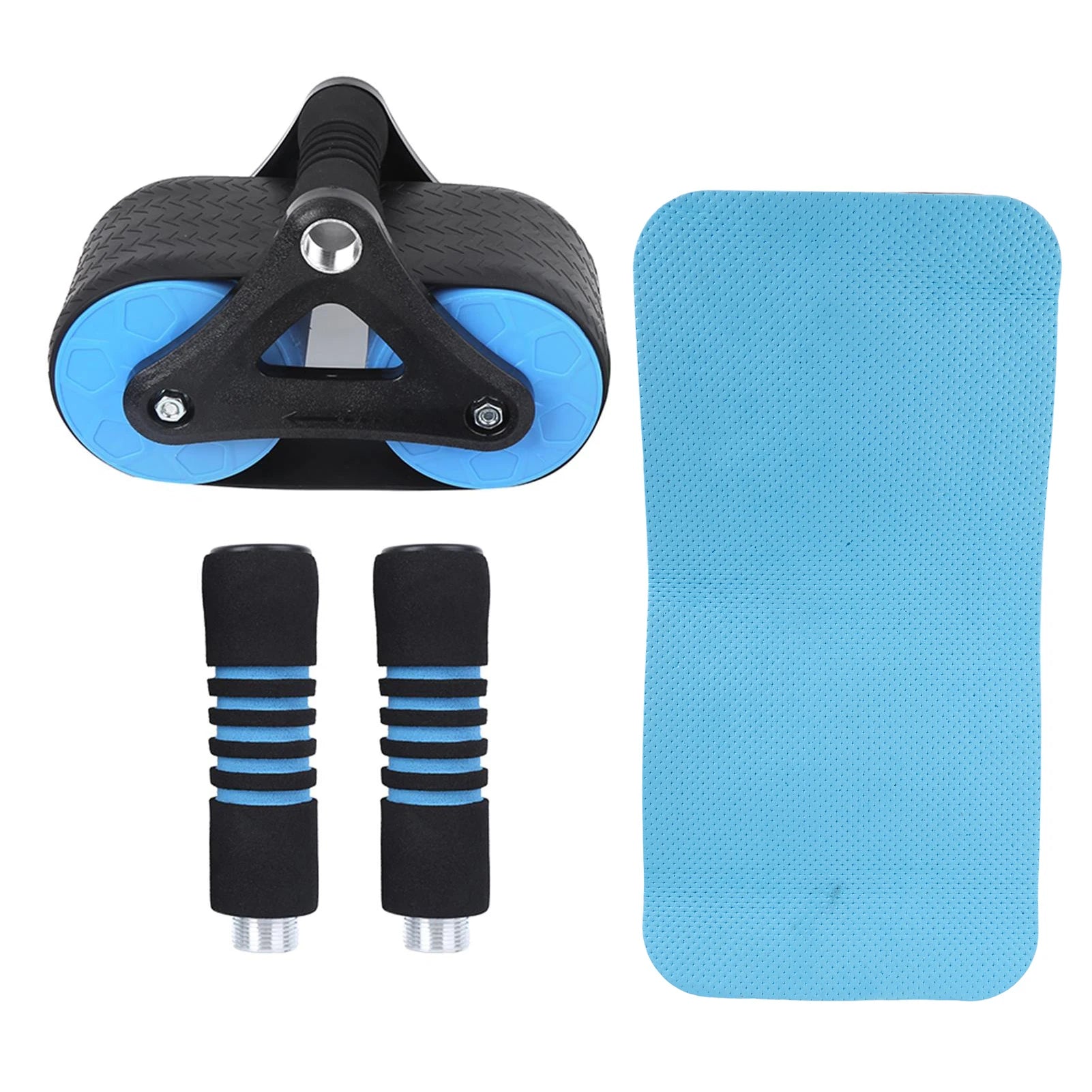 SpringBack Ab & Push-Up Roller Set – Quiet Core & Upper-Body Training Wheels (Blue) 🎯