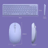 2.4G Wireless Gaming Keyboard and Mouse Combo – Portable Mini Keyboard with Silent Keys & Optical Mouse Kit for Laptop & PC
