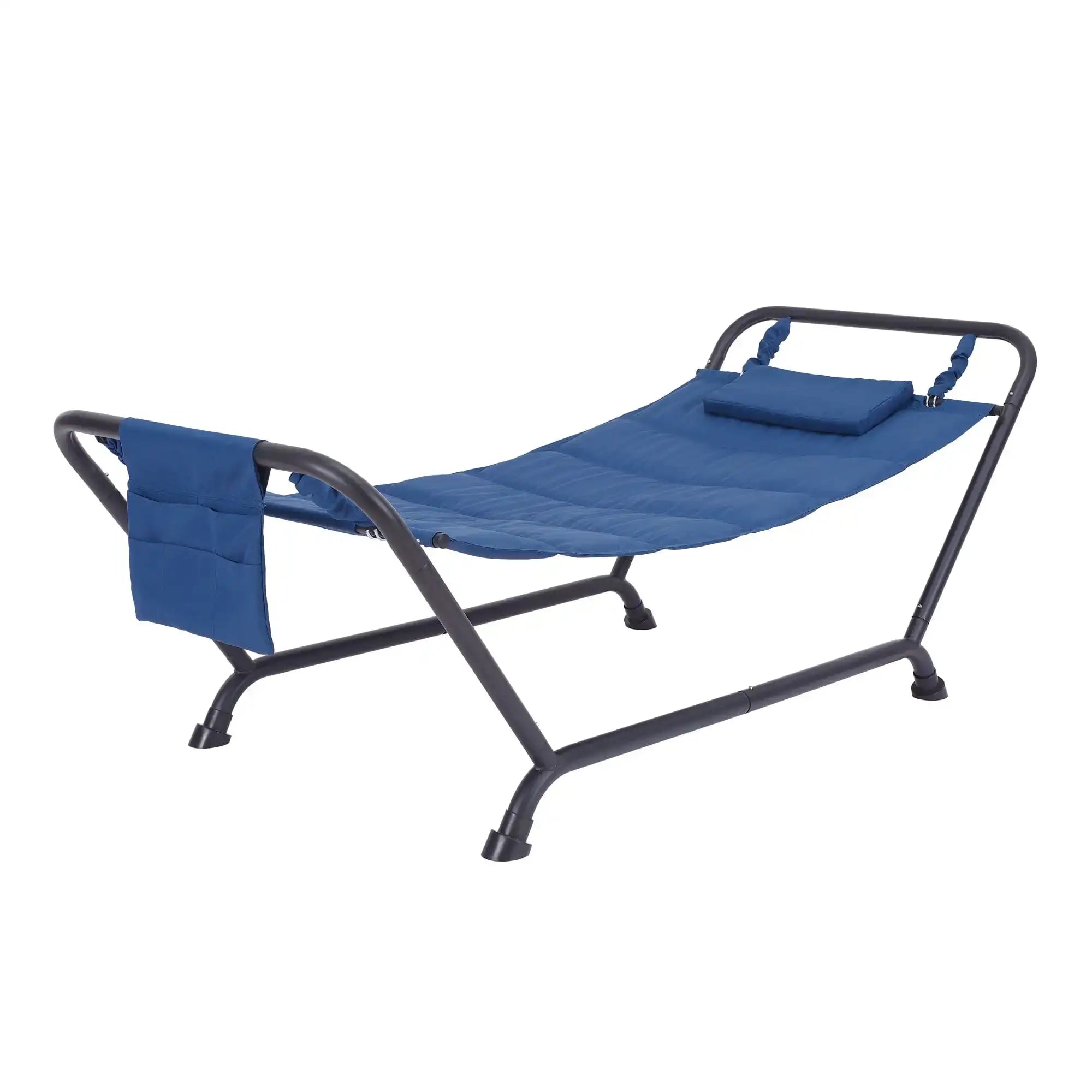 Belden Park® Polyester Hammock with Stand & Matching Pillow – Outdoor Relaxation Lounge