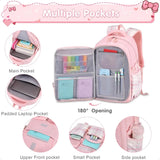 3-Piece Girls Backpack Set – Cute School Bags for Kindergarten, Elementary & Middle School | Includes Backpack, Lunch Bag & Pencil Case