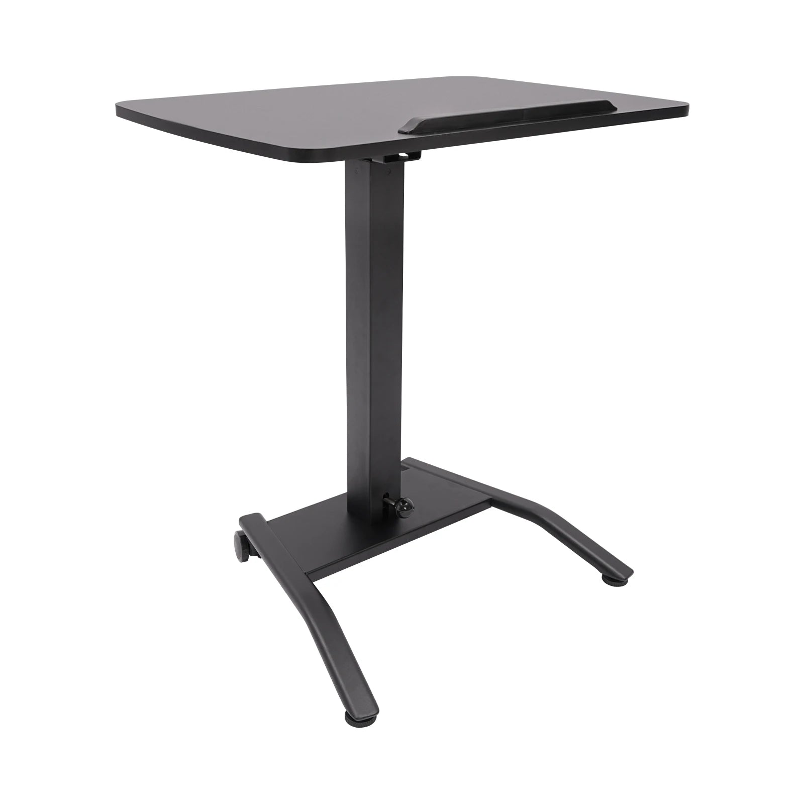 🖥️ Movable Stand-Up Computer Workstation – 25"x17" Desktop with Lockable Wheels & 246 lbs Capacity