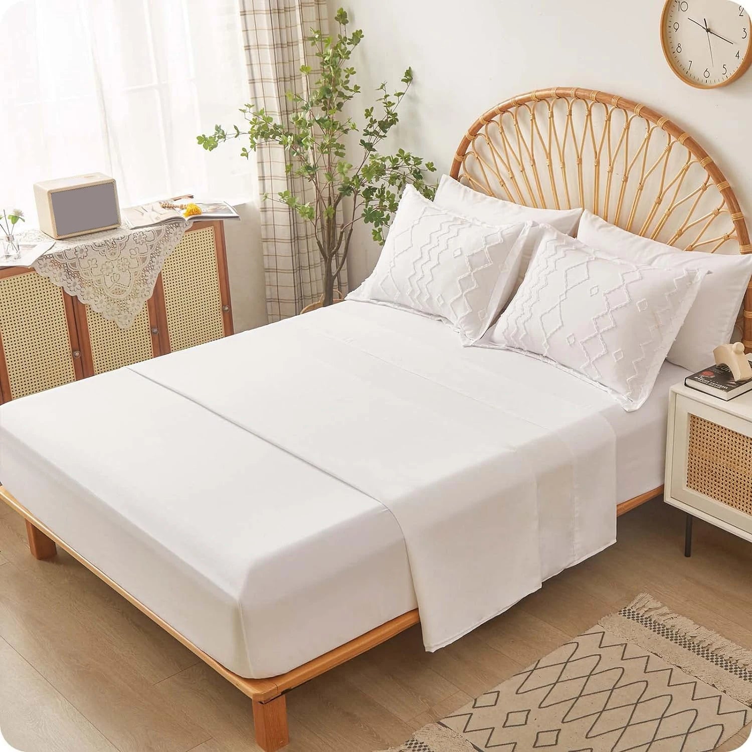 7-Piece Bohemian Tufted Comforter Set – Soft All-Season Bedding Ensemble