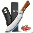 Hand-Forged Professional Bone-Removing Knife with Leather Sheath – Chef’s Choice for Kitchen & Meat Preparation