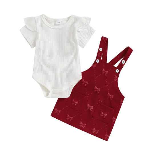 Baby Girls 2-Piece Summer Outfit – Floral Print Sleeveless Romper with Matching Sun Hat for Summer Fun