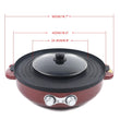 2200W 2-in-1 Electric Smokeless Grill & Hot Pot – Portable BBQ Grill and Shabu Split Pot, Multifunction Barbecue Pan (110V)