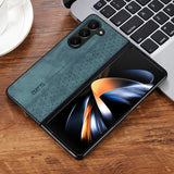Luxury PU Leather Case for Samsung Galaxy Z Fold 3/4/5/6 – Shockproof Slim Bumper Back Cover with Premium Finish