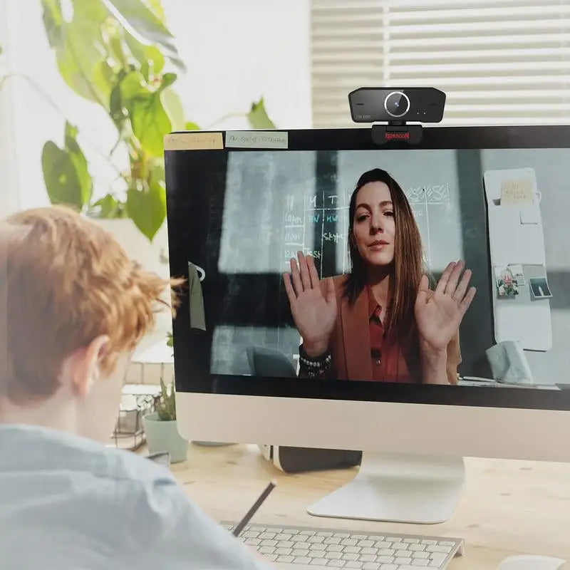 Redragon GW800 1080P PC Webcam with Built-in Dual Microphone, 360° Rotation - 2.0 USB Computer Web Camera- 30 FPS