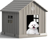 Large Outdoor Plastic Dog House – Durable Waterproof Kennel with Air Vents & Elevated Floor for All Breeds