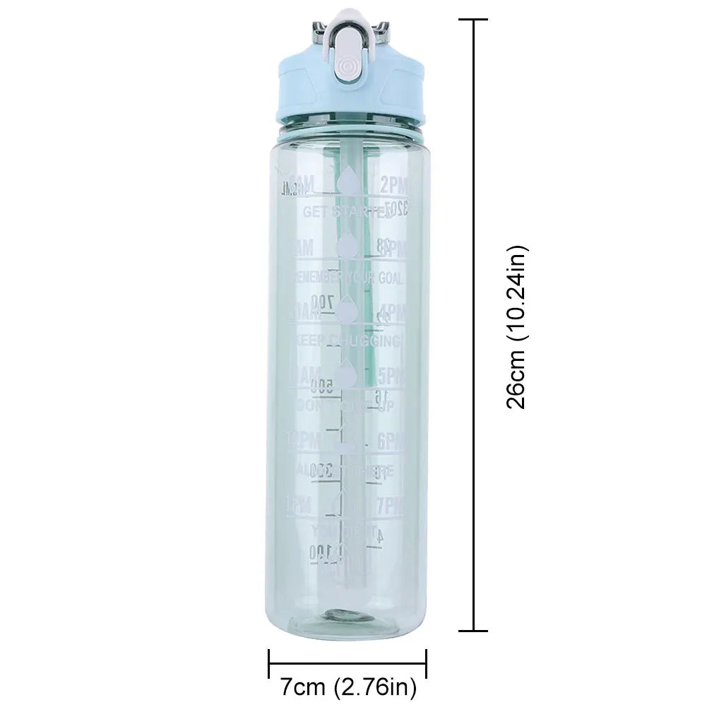 Capybara Cartoon Straw Water Bottle – Cute Portable Mug with Carrying Strap (700–800 ml)