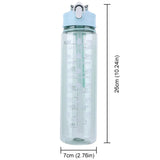 Capybara Cartoon Straw Water Bottle – Cute Portable Mug with Carrying Strap (700–800 ml)