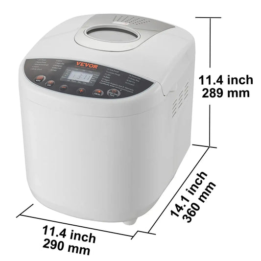 VEVOR 3 lb Bread Maker – 15-in-1 Dough Machine with Non-Stick Ceramic Pan & Gluten-Free Setting 🍞