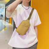 Men’s Moto Biker Chest Crossbody Bag — Outdoor Sports Sling Messenger Shoulder Pack