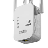 1200Mbps Dual Band WiFi Repeater – 4-Antenna Network Extender with LAN & WAN Ports for Home and Office Coverage