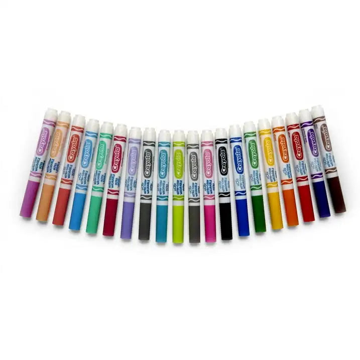 Crayola Ultra-Clean Washable Broad Line Markers – 20-Count 3-Pack (Back to School Classic Colors)