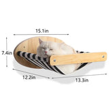 Cat Climbing Shelf – Wall-Mounted Four-Step Stairway with Sisal Scratching Post, Tree Tower Platform for Jumping & Climbing Pet Furniture