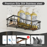 6-Pack Stainless Steel No-Drill Wall-Mounted Shelves – Waterproof Organizer for Kitchen & Bathroom