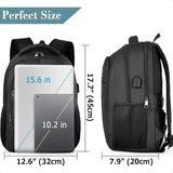 Unisex 15.6" School Laptop Backpack – Water-Resistant USB Charging Bookbag for Teen Boys, Girls, College Students & Adults