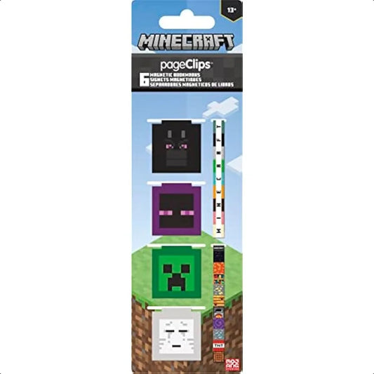 Minecraft Magnetic Page Clips – 6-Pack Multicolor Stationery Accessories
