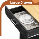 Rolling Kitchen Island on Wheels with Storage Cabinet & Drawer – 26″ Width Kitchen Cart with Handle & Towel Rack