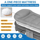 Niceway 6 Adjustable Positions Camping Cot with Mattress & Pillow for Adults 550LBS Heavy Duty Sleeping Cot Outdoor Folding Bed - PulinGO