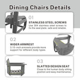 “7-Piece HDPE Patio Outdoor Dining Set – 51” Dining Table with 6 Chairs, Weather-Resistant Outdoor Furniture”