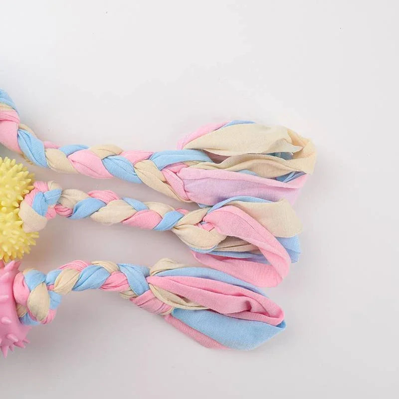 TPR Knot Chew Toys – Bite-Resistant Training & Teeth Cleaning Toys for Small Dogs