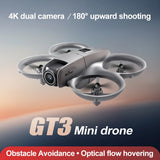 2025 GT3 Drone – HD Dual Camera, 180° Upward Shooting, Obstacle Avoidance & Foldable Design