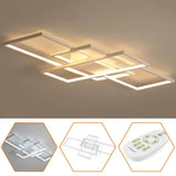 Loyalheartd Modern LED Square Ceiling Light – Dimmable Flush Mount Chandelier with Remote Control