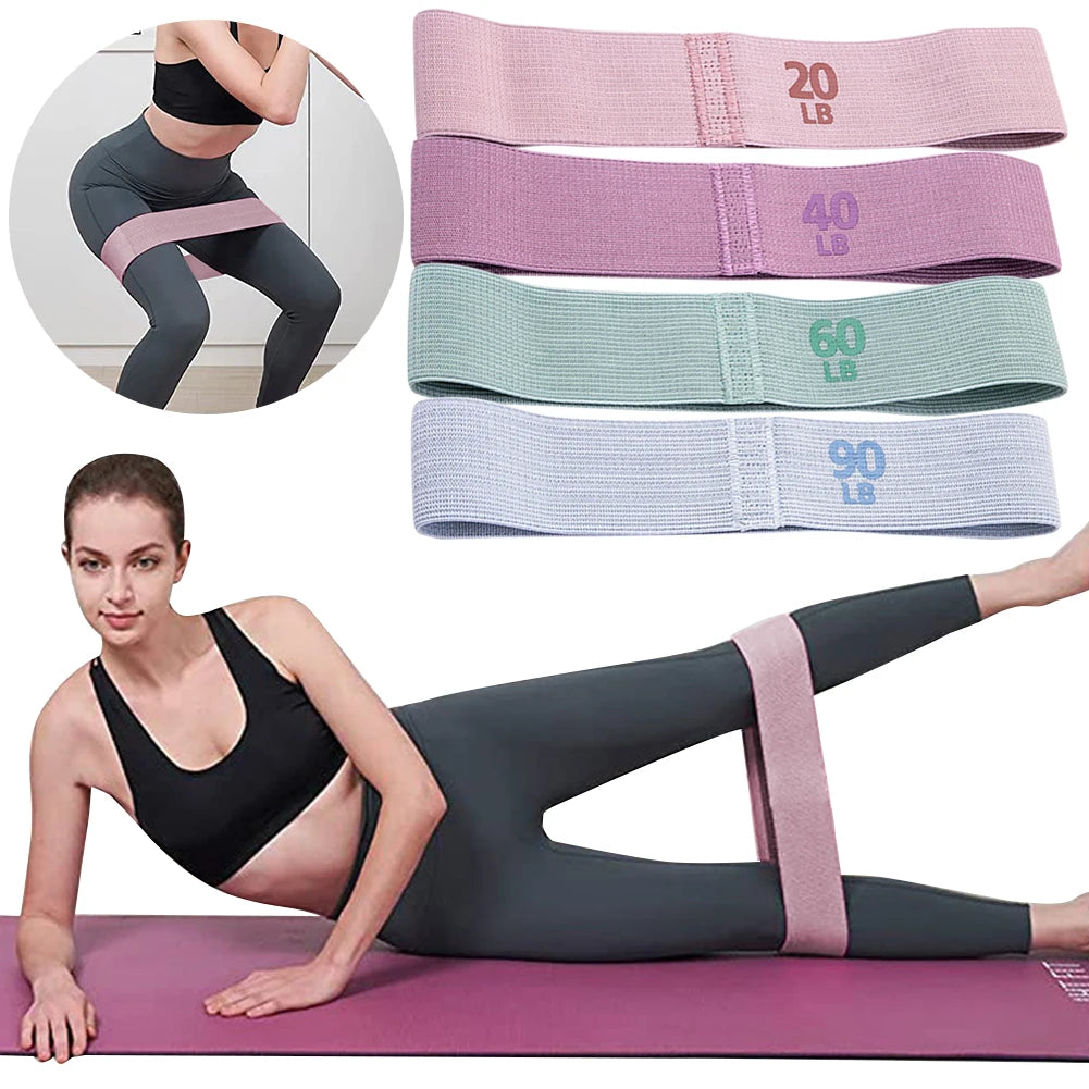 Premium Hip Resistance Bands Set for Glute & Thigh Workouts – Non-Slip Elastic Fitness Loops for Yoga & Home Gym