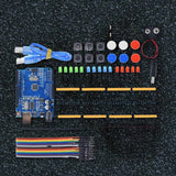 13-in-1 Mini Breadboard Starter Kit – USB Power + 3-Color LEDs & Jumper Wires for Arduino DIY Lab