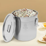 21 L Stainless Steel Large Capacity Food Storage Bin – Airtight Rice & Grain Container with Silicone Seal & Lock Clips