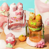 700ml Cartoon Capybara Water Bottle with Dual Drinking Modes for Kids (Large Capacity)