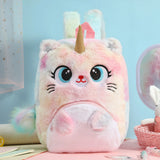 2-Piece Plush Unicorn Backpack & Shoulder Bag Set – Cute Kids Cartoon Bag Combo | Fashionable Birthday Gift for Girls