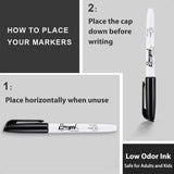 Dry Erase Markers Bulk Pack – 96 Black Chisel Tip Markers, Low-Odor Whiteboard Pens for School & Office